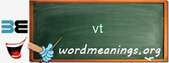 WordMeaning blackboard for vt